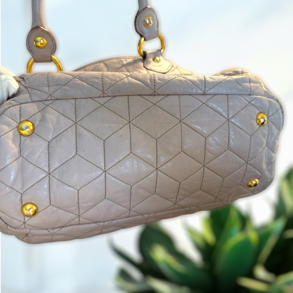 MIU MIU Quilted Leather Handbag Beige - Picture 5 of 16
